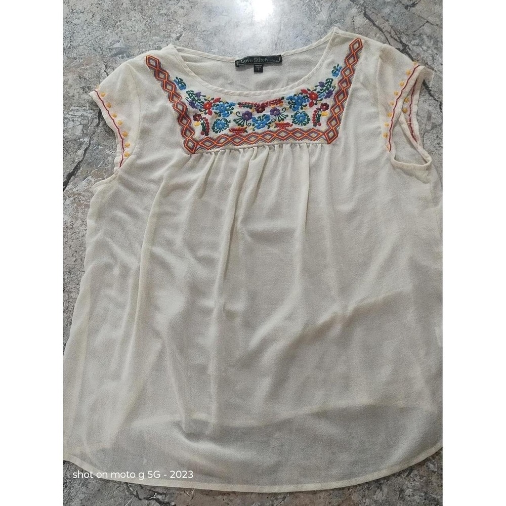 embroidered bohemiam top
